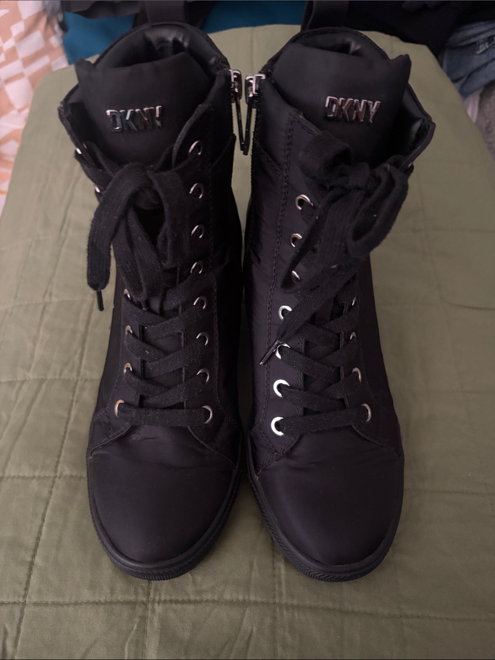 DKNY Wedge Sneaker Black US 7M